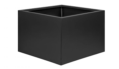 Bloembak vlak - 60x60x40 cm Grafiet zwart