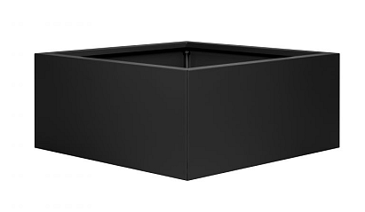 Bloembak vlak - 90x90x40 cm Grafiet zwart