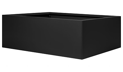 Bloembak vlak - 90x180x40 cm Grafiet zwart