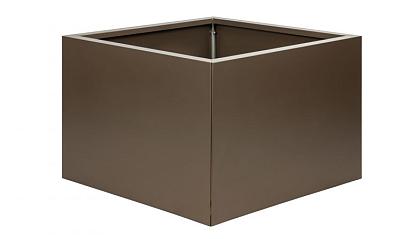 Bloembak vlak - 60x60x40 cm Supra bruin