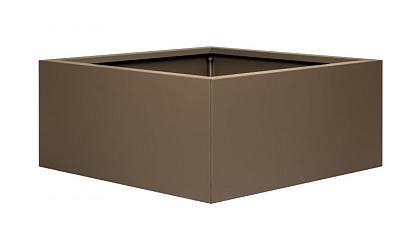 Bloembak vlak - 90x90x40 cm Supra bruin