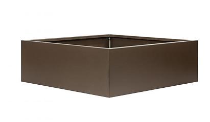 Bloembak vlak - 210x210x40 cm Supra bruin