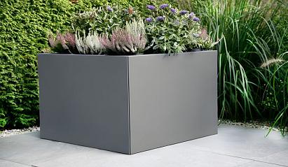 Plantenbak Vlak Antraciet 120x120x60 cm