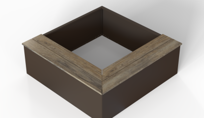 Zitbank - L-vorm 120x120x45.5 cm Douglas
