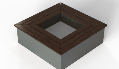 Zitbank - Vierkant 180x180x47 cm Hardhout