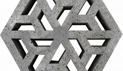 SCHELLEVIS ® OUD HOLL. HEXAGON OPEN 37,5X37,5X7 CM ANTRACIET