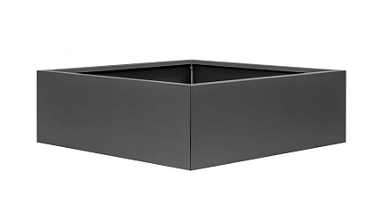 Plantenbak Vlak Antraciet 120x120x80 cm