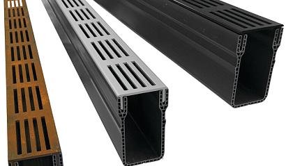 ACO Slim-Line met RVS rooster 100