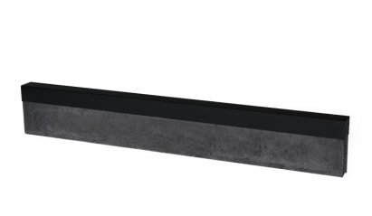 U-profiel Grafietzwart gelijkzijdig 220 cm - voor opsluitband 5 cm