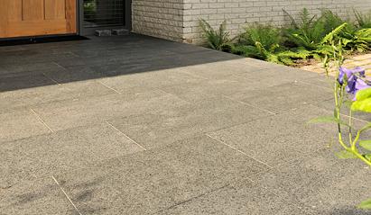 Orient Dark tegel gevlamd + facet 100x100x3 cm.