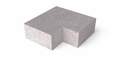 SCHELLEVIS ® OUD HOLL. TRAP HOEKSTUK 90° (40/20) BINNEN GRIJS 60X60 CM