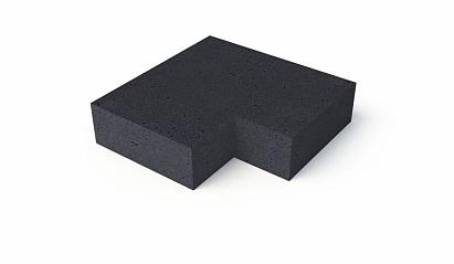 SCHELLEVIS ® OUD HOLL. TRAP HOEKSTUK 90° (37/15) BUITEN CARBON 60X60 CM