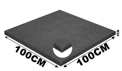 SCHELLEVIS ® OUD HOLL. ZWEMBADRAND HOEK (100X100X5 CM) CARBON