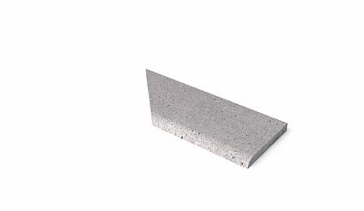SCHELLEVIS ® OUD HOLL. ZWEMBADRAND HOEK RECHTS (100/60X40X5 CM) GRIJS