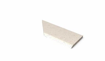 SCHELLEVIS ® OUD HOLL. ZWEMBADRAND HOEK RECHTS (100/60X40X5 CM) CREME