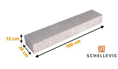 SCHELLEVIS ® OUD HOLL. STAPELELEMENT 100X20X12 CM GRIJS