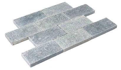 Waalformaat Antique Blue Light 20x5x5 cm soft finish, kanten verouderd