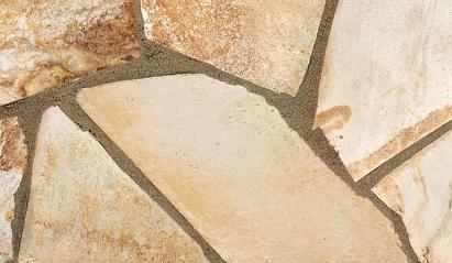 Flagstones Florida Yellow, ca 2-4 cm dik 4-8 stuks per m2
