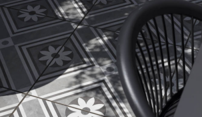 GeoCeramica® 60x60x4 Concreet Flower dec
