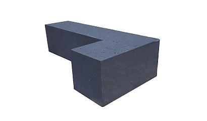 Patiohoekblok Antraciet 60x15x15cm strak