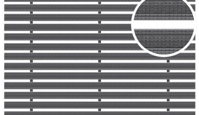 Mat schoonl 75x50x2 CM alum rubber zwa.