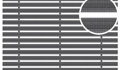 Mat schoonl 100x50x2 CM alum rubber zwa.