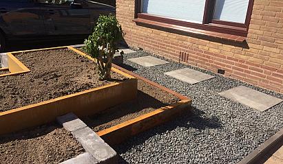 Opsluitband afdek 6x200x6,5/20 cm Corten