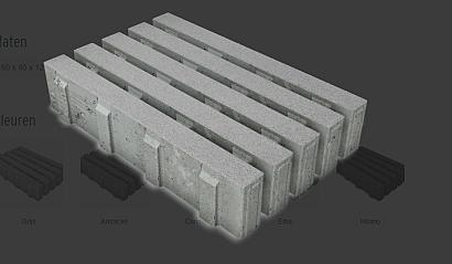 EcoStrook 60x40x12 Grijs