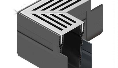 ACO Slim-Line hoekst.incl.blank alu rstr